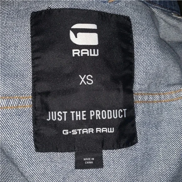 G-Star RAW Jean Jacket 3301 Faded Stone Denim Men’s Size XS - Picture 3 of 5